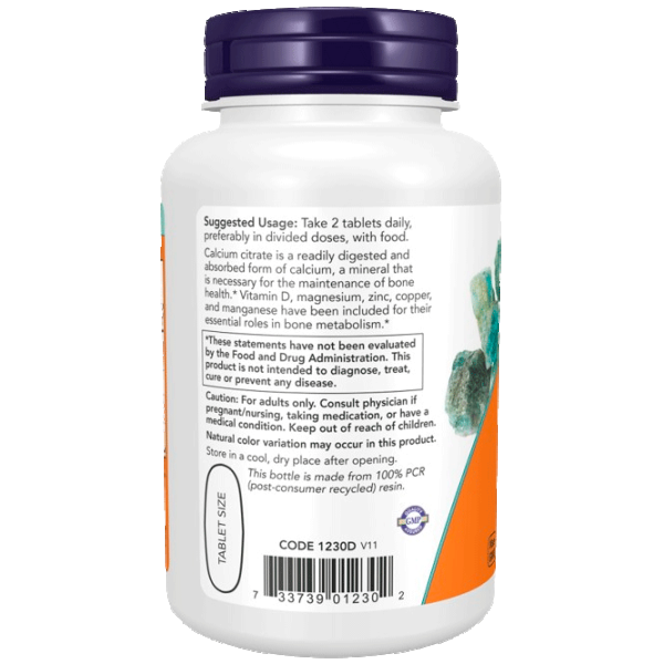 Витамины и минералы Now Foods Calcium Citrate (733739012302) 100 photo 3 Витамины и минералы Now Foods Calcium Citrate (733739012302) 100 photo 3