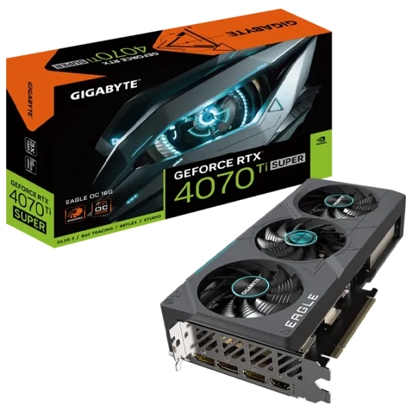 Placă video Gigabyte GeForce RTX 4070 Ti SUPER EAGLE OC  PCI Express x16 4.0 / 16 GB photo 7