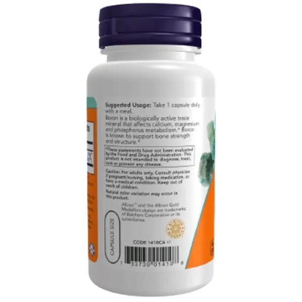 Vitamine și minerale Now Foods BORON (733739014108) 100 capsule photo 2 Vitamine și minerale Now Foods BORON (733739014108) 100 capsule photo 2