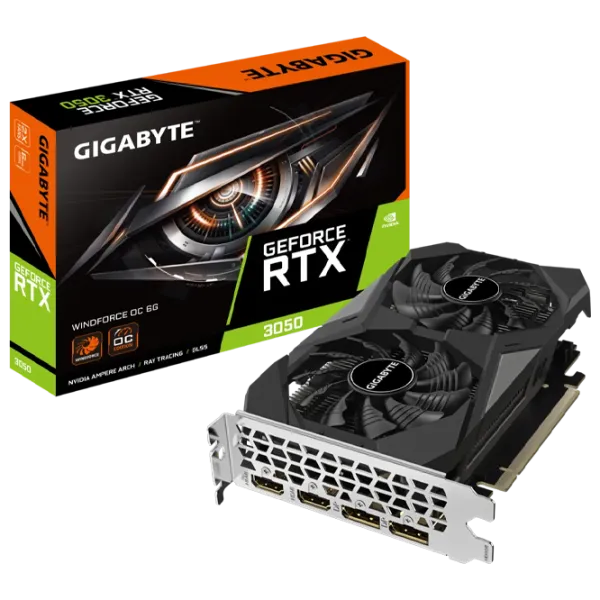 Placă video Gigabyte GeForce RTX 3050 WINDFORCE OC  / 6 GB photo 5 Placă video Gigabyte GeForce RTX 3050 WINDFORCE OC  / 6 GB photo 5