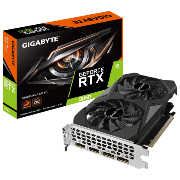 Placă video Gigabyte GeForce RTX 3050 WINDFORCE OC  / 6 GB photo 5 Placă video Gigabyte GeForce RTX 3050 WINDFORCE OC  / 6 GB photo 5