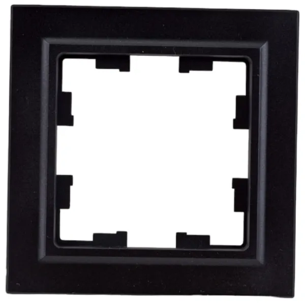Ramă pentru priză și întrerupătoar IEK BR-M12-44-K02 Black / 1 photo 1 Ramă pentru priză și întrerupătoar IEK BR-M12-44-K02 Black / 1 photo 1