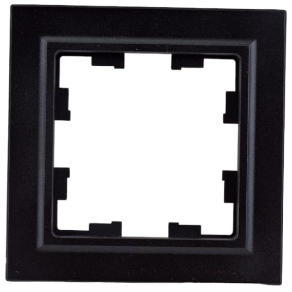 Ramă pentru priză și întrerupătoar IEK BR-M12-44-K02 Black / 1 photo 1 Ramă pentru priză și întrerupătoar IEK BR-M12-44-K02 Black / 1 photo 1
