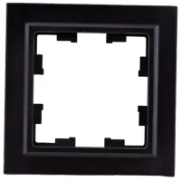 Ramă pentru priză și întrerupătoar IEK BR-M12-44-K02 Black / 1