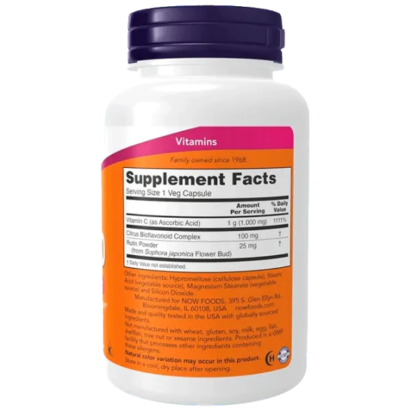 Витамины и минералы Now Foods C-1000 (733739006905) 100 капсул photo 2 Витамины и минералы Now Foods C-1000 (733739006905) 100 капсул photo 2