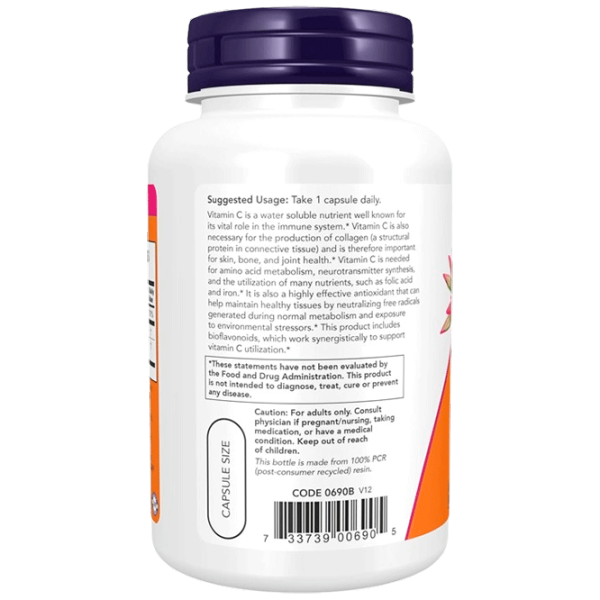 Витамины и минералы Now Foods C-1000 (733739006905) 100 капсул photo 3 Витамины и минералы Now Foods C-1000 (733739006905) 100 капсул photo 3