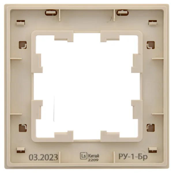 Ramă pentru priză și întrerupătoar IEK BR-M12-51-K10 Beige / 1 photo 2 Ramă pentru priză și întrerupătoar IEK BR-M12-51-K10 Beige / 1 photo 2