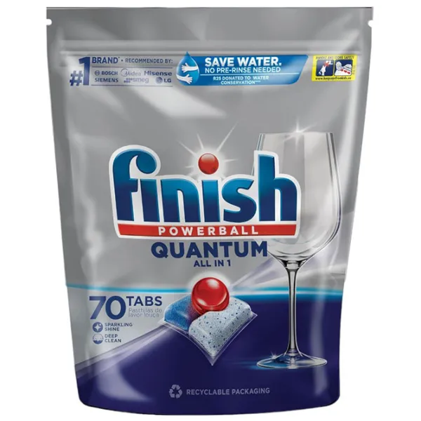 Capsule FINISH Quantum 70 tab comprimate / pentru curățare photo 1