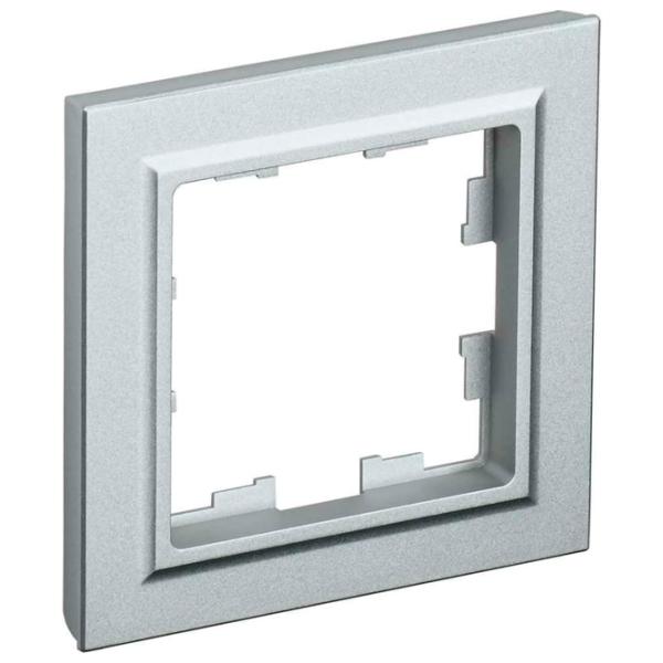 Ramă pentru priză și întrerupătoar IEK BR-M12-K47 Silver / 1 photo 1 Ramă pentru priză și întrerupătoar IEK BR-M12-K47 Silver / 1 photo 1