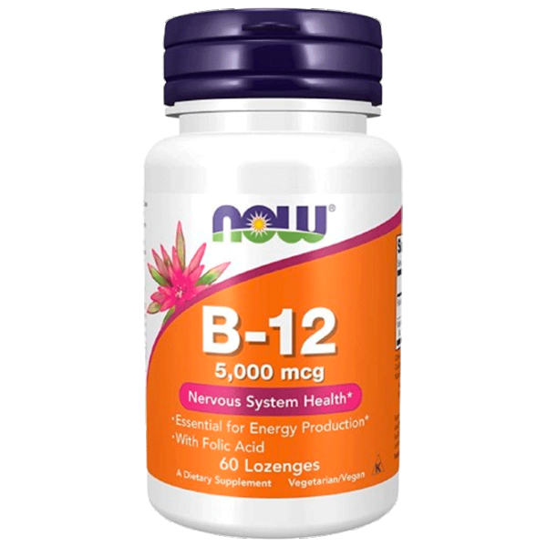 Vitamine și minerale Now Foods B-12 5000mg + FOLIC (733739004628) 60 photo 1 Vitamine și minerale Now Foods B-12 5000mg + FOLIC (733739004628) 60 photo 1