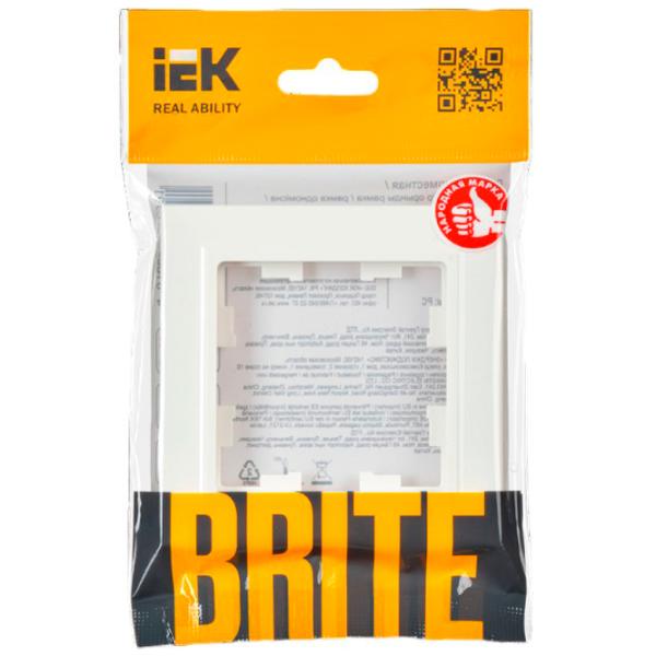 Ramă pentru priză și întrerupătoar IEK BR-M12-K01 White / 1 photo 2