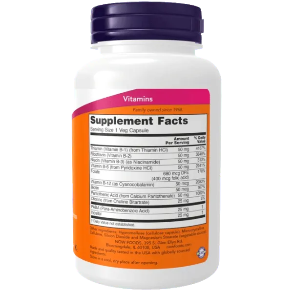 Витамины и минералы Now Foods B-50 (733739004208) 100 капсул photo 2 Витамины и минералы Now Foods B-50 (733739004208) 100 капсул photo 2