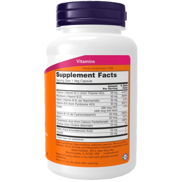 Витамины и минералы Now Foods B-50 (733739004208) 100 капсул photo 2 Витамины и минералы Now Foods B-50 (733739004208) 100 капсул photo 2