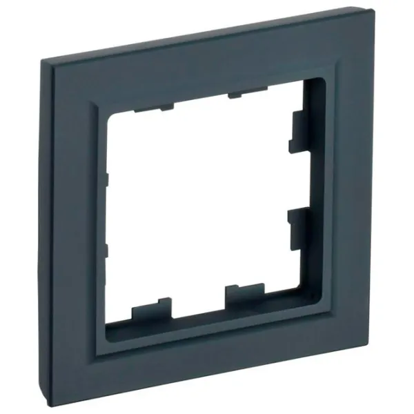 Ramă pentru priză și întrerupătoar IEK BR-M12-K53 Graphite / 1 photo 1
