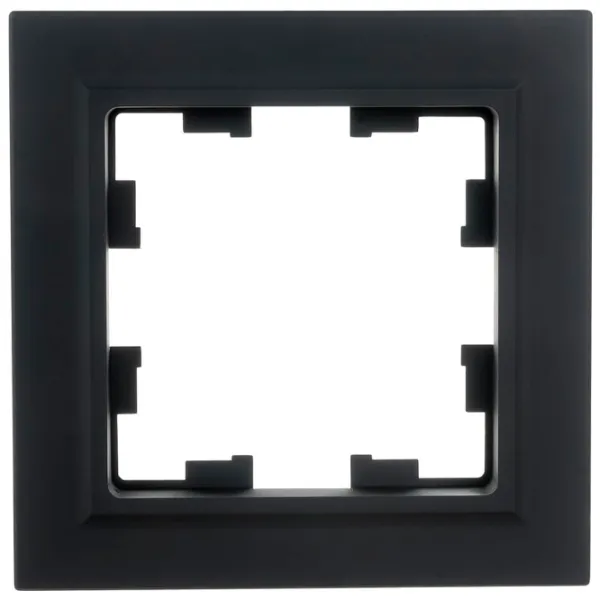 Ramă pentru priză și întrerupătoar IEK BR-M12-K53 Graphite / 1 photo 6