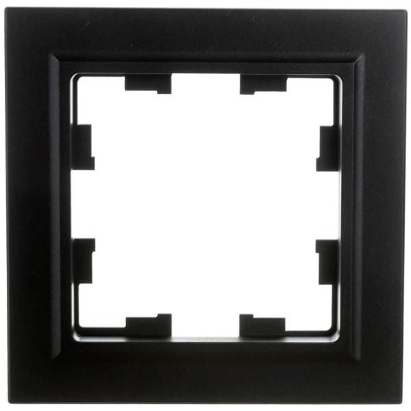 Ramă pentru priză și întrerupătoar IEK BR-M12-K02 Black / 1 photo 1 Ramă pentru priză și întrerupătoar IEK BR-M12-K02 Black / 1 photo 1