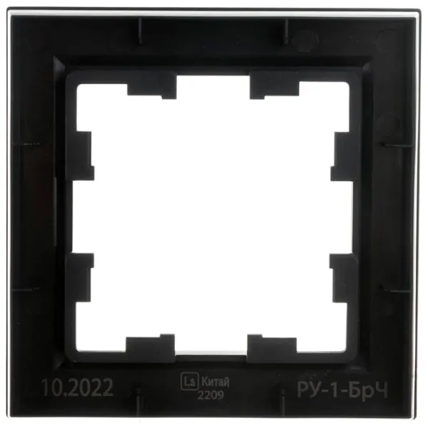 Ramă pentru priză și întrerupătoar IEK BR-M12-K02 Black / 1 photo 2 Ramă pentru priză și întrerupătoar IEK BR-M12-K02 Black / 1 photo 2