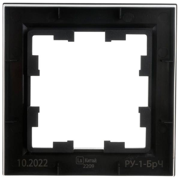 Ramă pentru priză și întrerupătoar IEK BR-M12-K02 Black / 1 photo 2 Ramă pentru priză și întrerupătoar IEK BR-M12-K02 Black / 1 photo 2