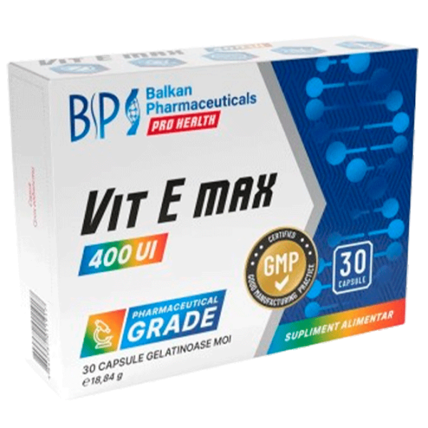 Vitamine și minerale Balkan Pharmaceuticals Vit E MAX (4840982011917) 30 capsule photo 1 Vitamine și minerale Balkan Pharmaceuticals Vit E MAX (4840982011917) 30 capsule photo 1