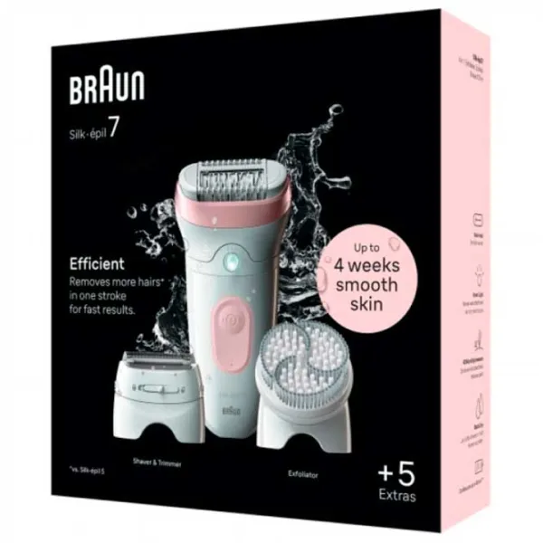 Эпилятор Braun SE 7060 Сухая/Влажная / Белый photo 6