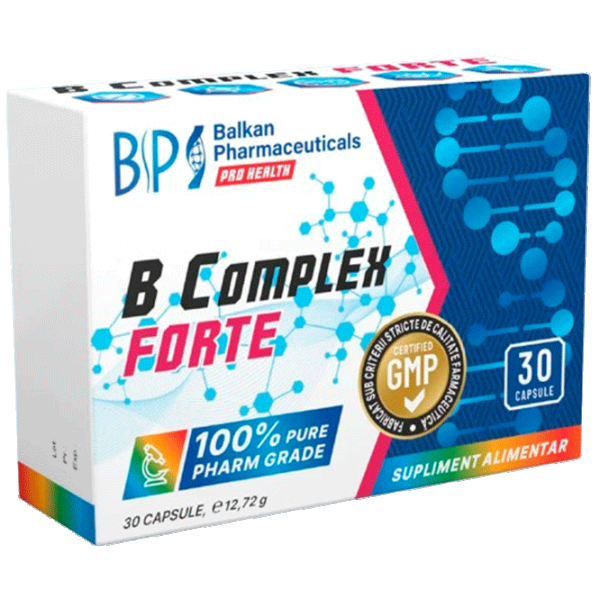 Vitamine și minerale Balkan Pharmaceuticals B complex Forte (4840982011726) 30 capsule photo 1 Vitamine și minerale Balkan Pharmaceuticals B complex Forte (4840982011726) 30 capsule photo 1