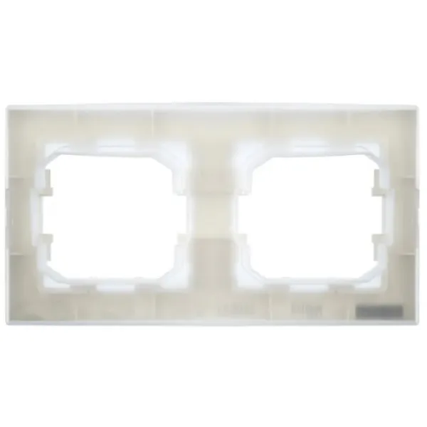 Ramă pentru priză și întrerupătoar IEK BR-M22-44-K36 Silver / 2 photo 3