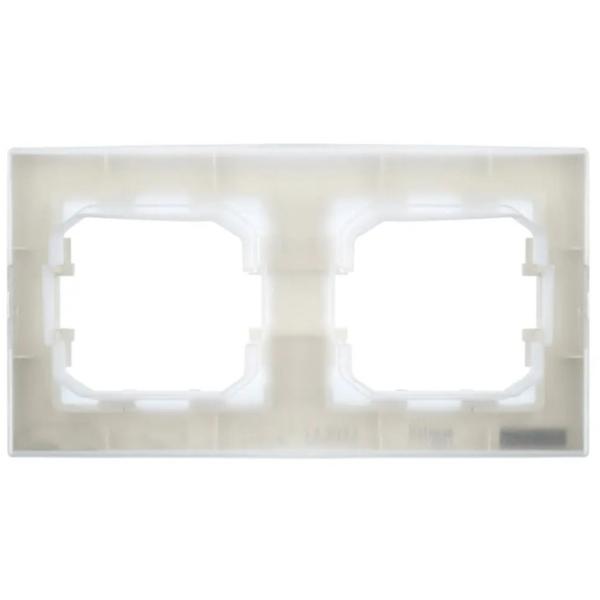 Ramă pentru priză și întrerupătoar IEK BR-M22-44-K36 Silver / 2 photo 3