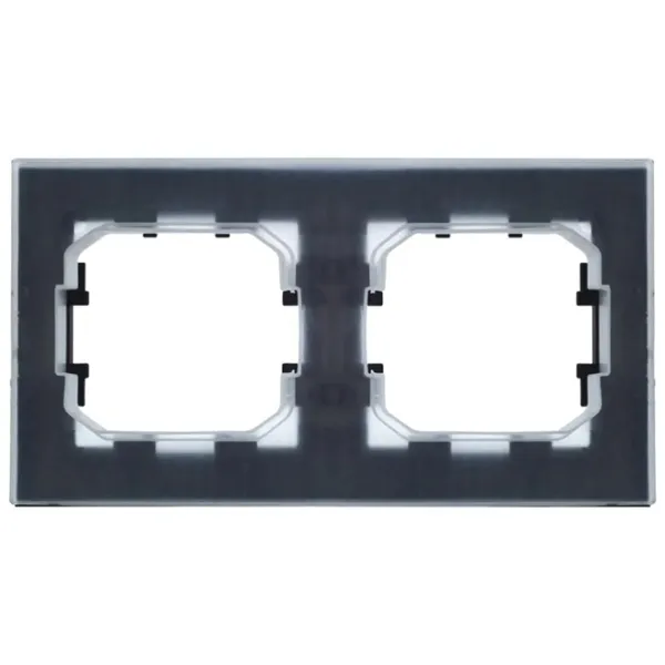 Ramă pentru priză și întrerupătoar IEK BR-M22-44-K02 Black / 2 photo 3 Ramă pentru priză și întrerupătoar IEK BR-M22-44-K02 Black / 2 photo 3