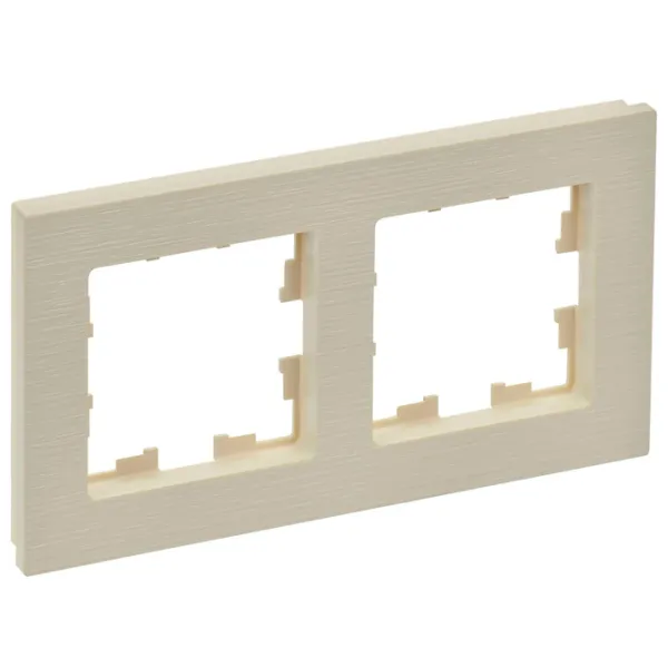 Ramă pentru priză și întrerupătoar IEK BR-M22-51-K10 Beige / 2 photo 1 Ramă pentru priză și întrerupătoar IEK BR-M22-51-K10 Beige / 2 photo 1