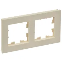 Ramă pentru priză și întrerupătoar IEK BR-M22-51-K10 Beige / 2