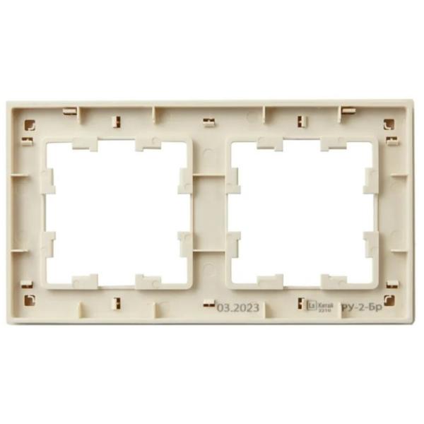 Ramă pentru priză și întrerupătoar IEK BR-M22-51-K10 Beige / 2 photo 2 Ramă pentru priză și întrerupătoar IEK BR-M22-51-K10 Beige / 2 photo 2