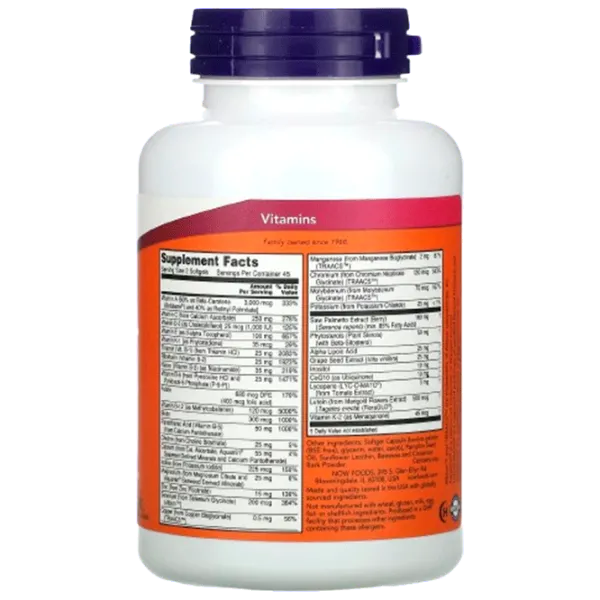 Витамины и минералы Now Foods ADAM MALE MULTI (733739038807) 90 капсул photo 2 Витамины и минералы Now Foods ADAM MALE MULTI (733739038807) 90 капсул photo 2