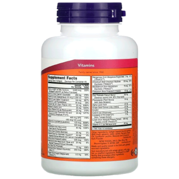 Витамины и минералы Now Foods ADAM MALE MULTI (733739038807) 90 капсул photo 2 Витамины и минералы Now Foods ADAM MALE MULTI (733739038807) 90 капсул photo 2