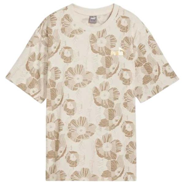 Футболка для женщин Puma Ess+ Class Act Aop Tee 100% хлопок / Бежевый photo 1