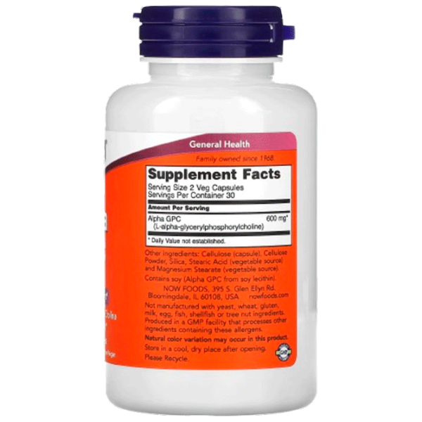 Vitamine și minerale Now Foods Alpha GPC (733739030856) 60 photo 2 Vitamine și minerale Now Foods Alpha GPC (733739030856) 60 photo 2