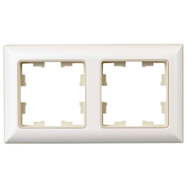 Ramă pentru priză și întrerupătoar IEK BR-M22-12-1-K10 Beige / 2 photo 2