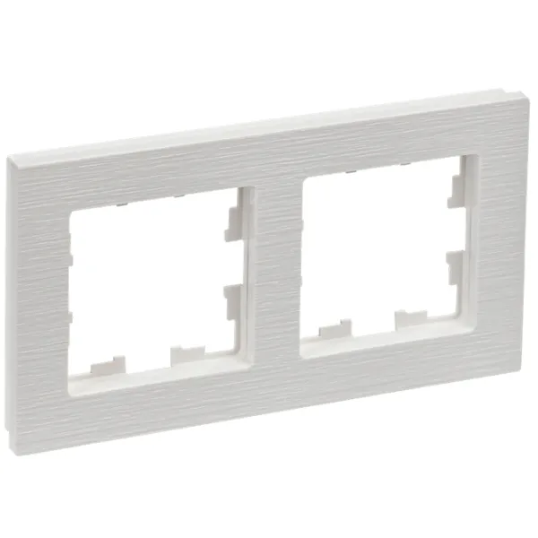 Ramă pentru priză și întrerupătoar IEK BR-M22-51-K01 White / 2 photo 1
