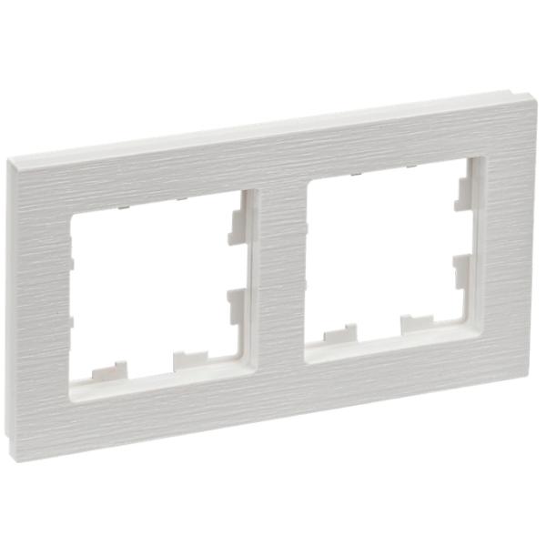 Ramă pentru priză și întrerupătoar IEK BR-M22-51-K01 White / 2 photo 1