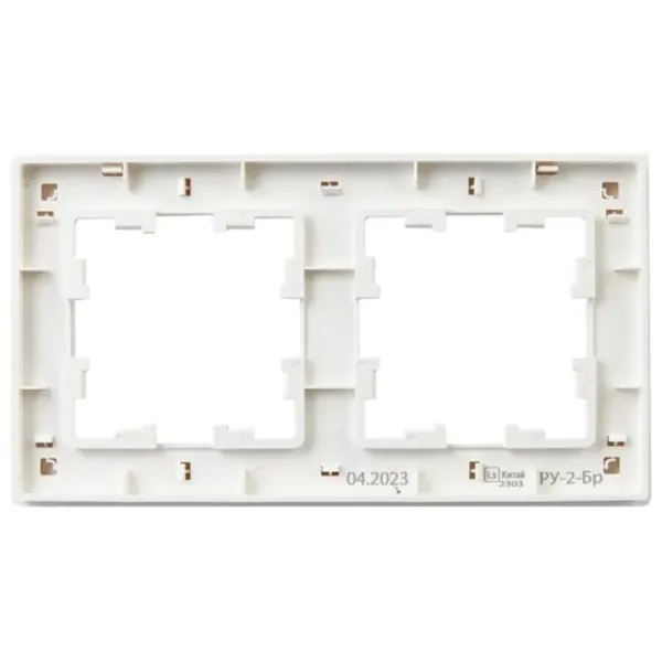 Ramă pentru priză și întrerupătoar IEK BR-M22-51-K01 White / 2 photo 2