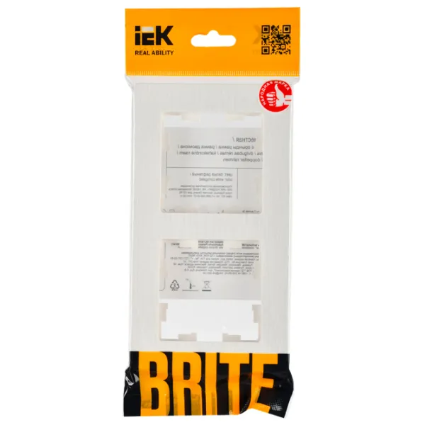 Ramă pentru priză și întrerupătoar IEK BR-M22-51-K01 White / 2 photo 3