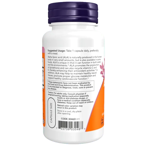 Vitamine și minerale Now Foods Alpha Lipoic Acid (733739030467) 60 photo 3