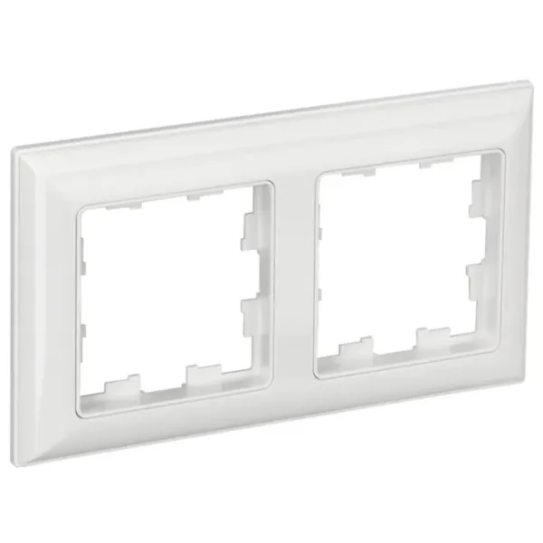 Ramă pentru priză și întrerupătoar IEK BR-M22-12-K01 White / 2 photo 1 Ramă pentru priză și întrerupătoar IEK BR-M22-12-K01 White / 2 photo 1