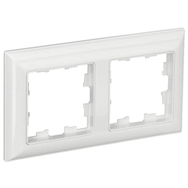 Ramă pentru priză și întrerupătoar IEK BR-M22-12-K01 White / 2 photo 1 Ramă pentru priză și întrerupătoar IEK BR-M22-12-K01 White / 2 photo 1