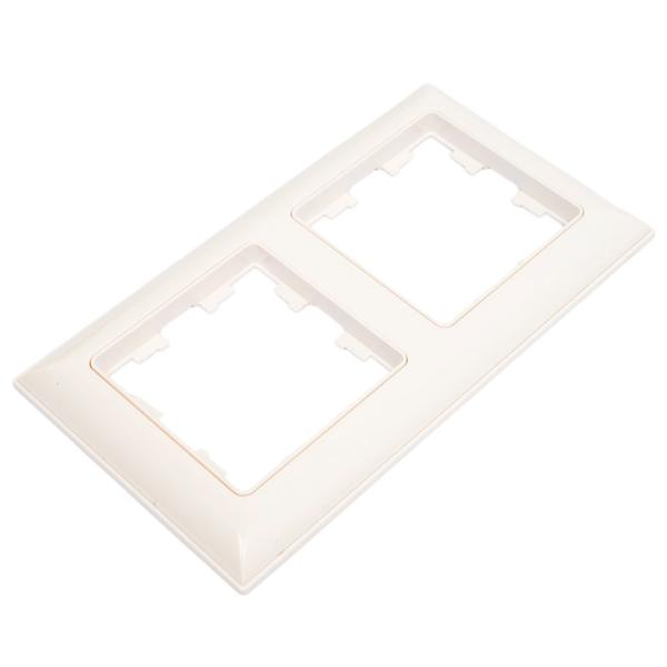 Ramă pentru priză și întrerupătoar IEK BR-M22-12-K01 White / 2 photo 3 Ramă pentru priză și întrerupătoar IEK BR-M22-12-K01 White / 2 photo 3