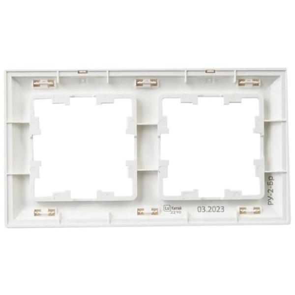 Ramă pentru priză și întrerupătoar IEK BR-M22-12-K01 White / 2 photo 5 Ramă pentru priză și întrerupătoar IEK BR-M22-12-K01 White / 2 photo 5