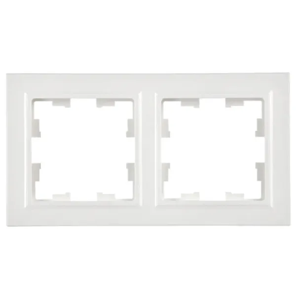 Рамка для розетки и выключателя IEK BR-M22-K01 Белый / 2 photo 1 Рамка для розетки и выключателя IEK BR-M22-K01 Белый / 2 photo 1