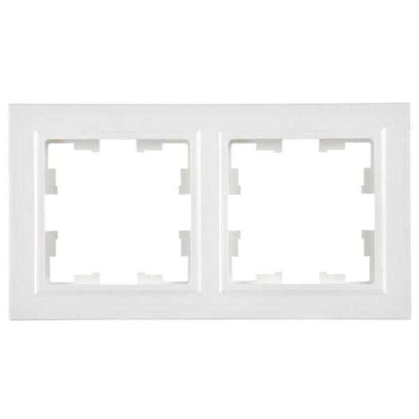 Рамка для розетки и выключателя IEK BR-M22-K01 Белый / 2 photo 1 Рамка для розетки и выключателя IEK BR-M22-K01 Белый / 2 photo 1
