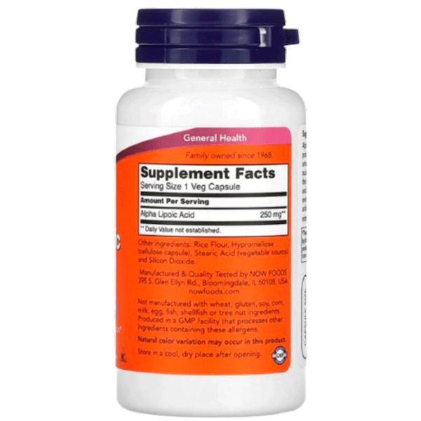 Витамины и минералы Now Foods Alpha Lipoic Acid (733739030429) 60 photo 2 Витамины и минералы Now Foods Alpha Lipoic Acid (733739030429) 60 photo 2