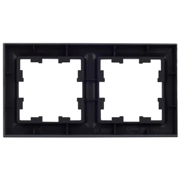 Ramă pentru priză și întrerupătoar IEK BR-M22-K53 Graphite / 2 photo 2 Ramă pentru priză și întrerupătoar IEK BR-M22-K53 Graphite / 2 photo 2