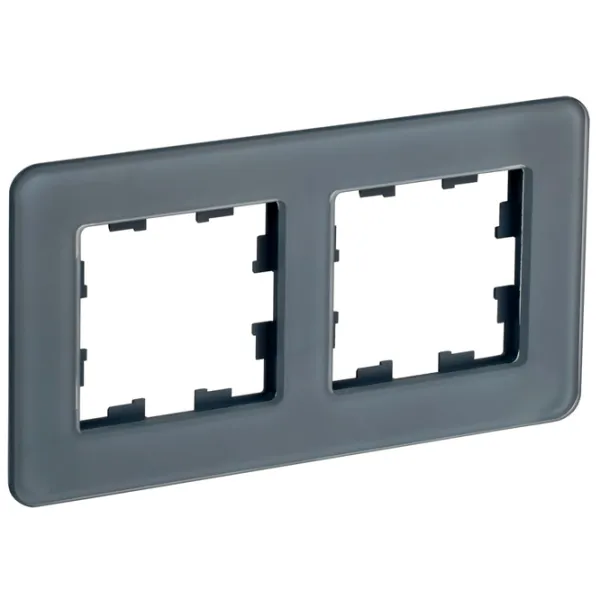 Ramă pentru priză și întrerupătoar IEK BR-M22-K53 Graphite / 2 photo 3 Ramă pentru priză și întrerupătoar IEK BR-M22-K53 Graphite / 2 photo 3